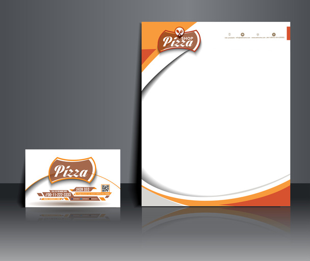 Pizza Shop Corporate Identity - Vector, Image