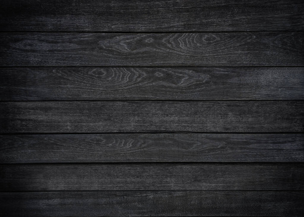 Black wood color texture horizontal for background. Surface light clean of table top view. Natural patterns for design art work and interior or exterior. Grunge old white wood board wall pattern - Φωτογραφία, εικόνα