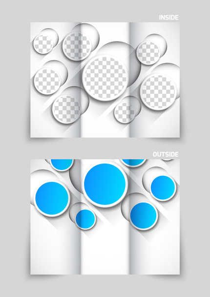 3 つ折りパンフレットのテンプレート デザイン - ベクター画像