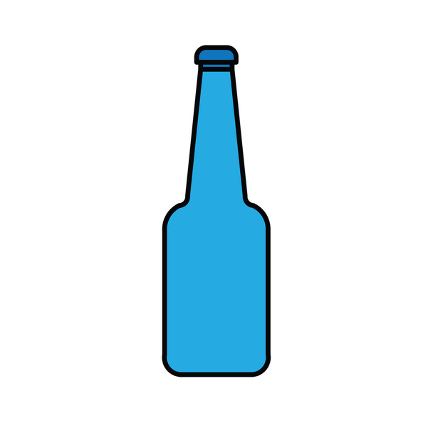 Vetor de garrafa de vidro azul
 - Vetor, Imagem