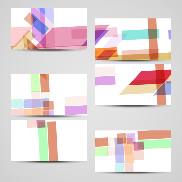 Conjunto de tarjetas de visita vectoriales para su diseño
 - Vector, imagen