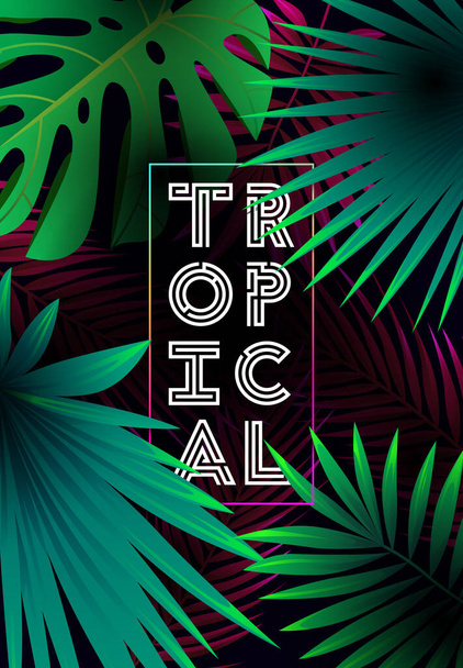 Summer tropical background design - Vector, Image