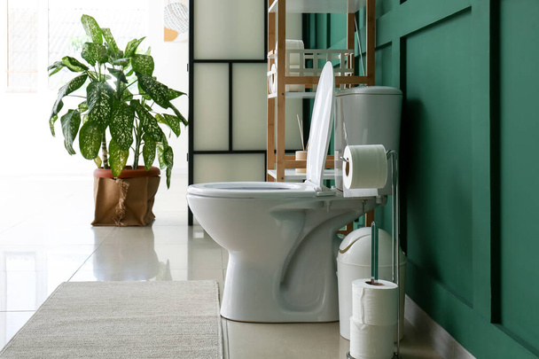 Toilet bowl in interior of modern restroom - Photo, Image