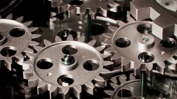 Retro Grunge Industrial Mechanic Clock Gears - Footage, Video