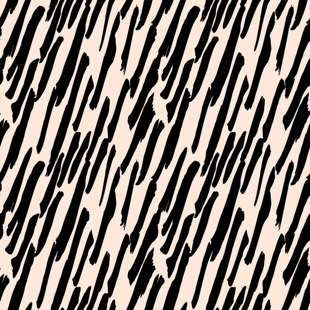 Abstract modern giraffe seamless pattern. Animals trendy background. Beige and black decorative vector stock illustration for print, card, postcard, fabric, textile. Modern ornament of stylized skin - Vektor, Bild