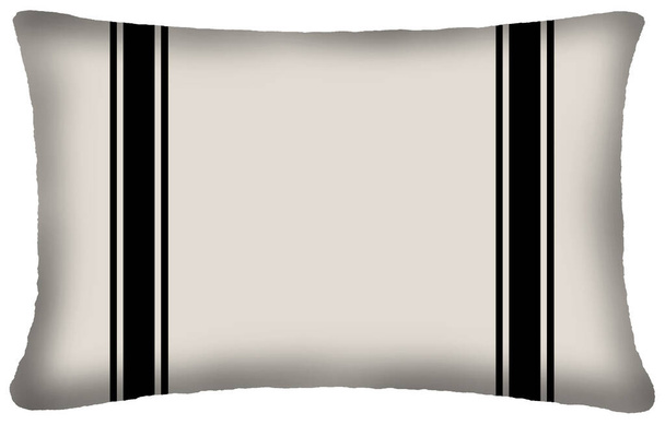 Cojín y almohada patrón moderno aislado en lienzo blanco con textura de alta resolución - Foto, imagen
