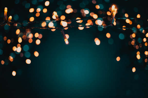 colorful christmas lights holiday background - Φωτογραφία, εικόνα