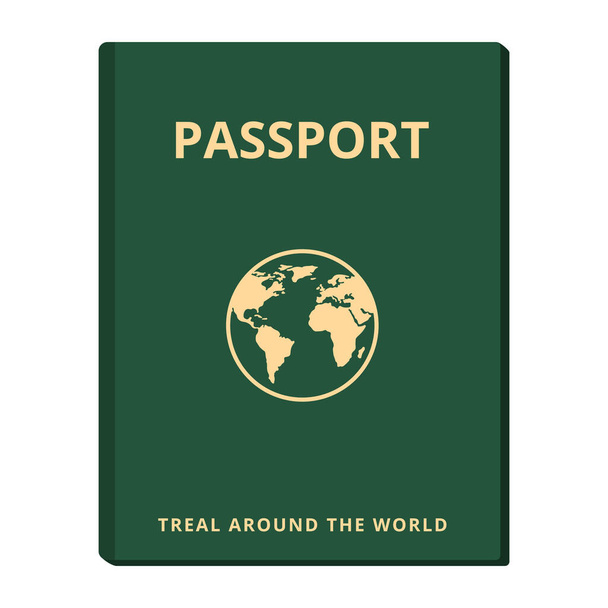 passaporto vettore del fumetto oggetto isolato - Vettoriali, immagini