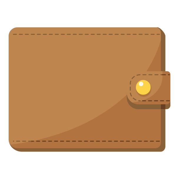 kožená peněženka peněženka karikatura vektor izolovaný objekt - Vektor, obrázek
