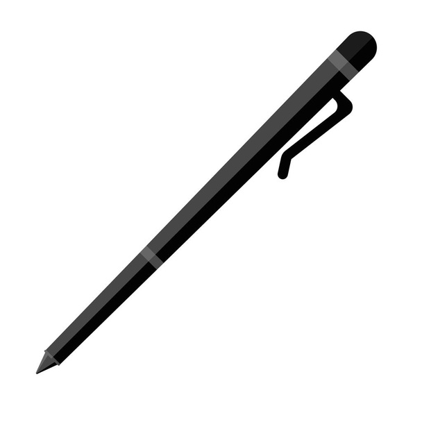 černé kuličkové pero karikatura vektor izolovaný objekt - Vektor, obrázek