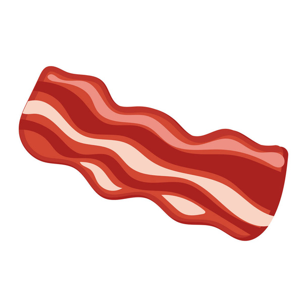 nourriture bacon dessin animé vecteur objet isolé - Vecteur, image