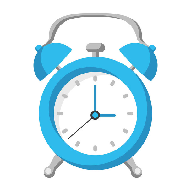 blue alarm clock cartoon vector isolated object - Vector, imagen