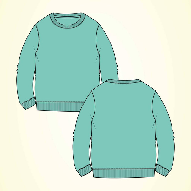 green sweatshirt clothing design, vector illustration - Vector, Image