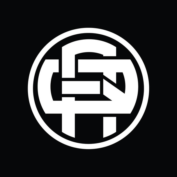 Monograma del logotipo de AQ con plantilla de diseño vintage de estilo superpuesto - Vector, Imagen
