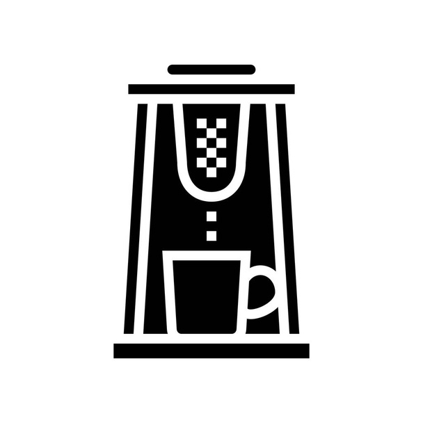 correador café glifo icono vector ilustración - Vector, imagen