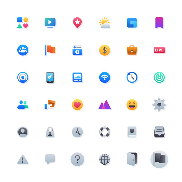 social media interface application icons - Vector, Image