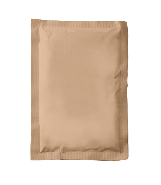 Bolsa de comida de papel para nuevo diseño, aislada sobre fondo blanco con camino de recorte - Foto, imagen