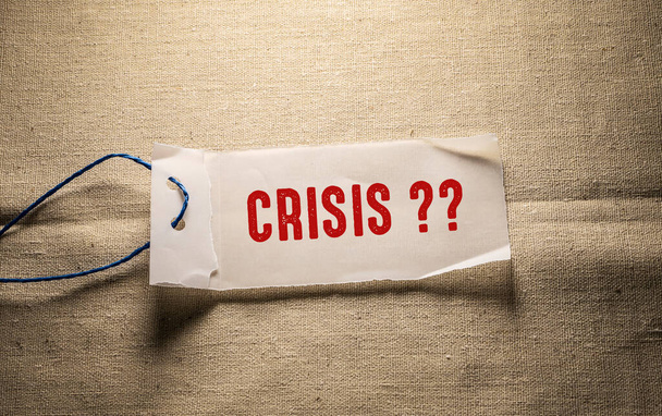 Nahaufnahme von Krisenwort, Geschäftsidee - Foto, Bild