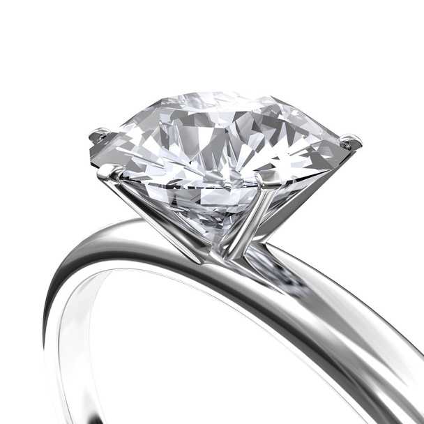Διαμαντένιο δαχτυλίδι, απομονωμένο - Φωτογραφία, εικόνα