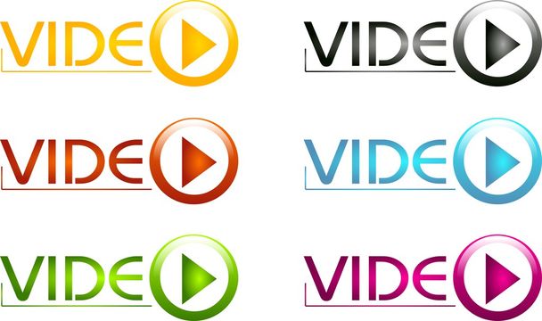 Iconos de vídeo en diferentes colores
 - Foto, Imagen