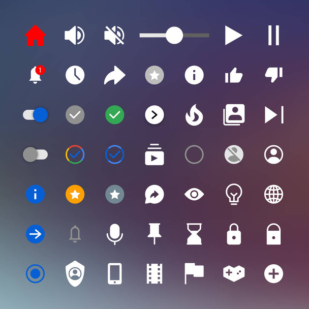 social media interface design icons - Vector, Imagen