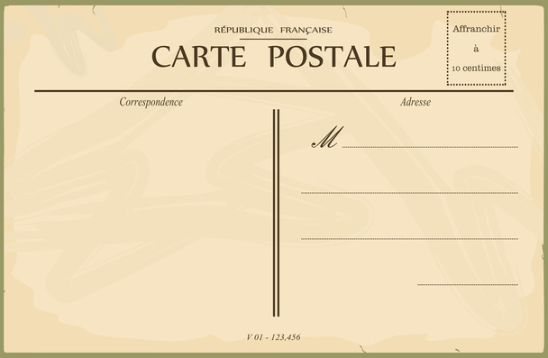 Postal Vintage - Vector, Imagen