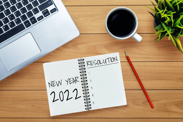2022 Lista de objetivos y establecimiento de planes de feliz año nuevo - Foto, imagen