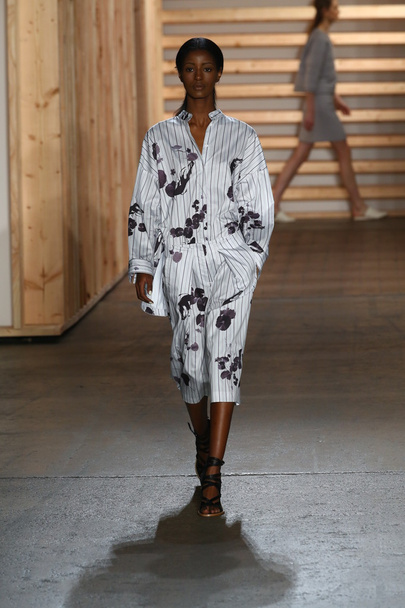 Model walks the runway at the Tibi fashion show - Photo, Image