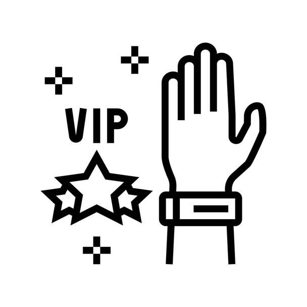 VIP браслет для концертної лінії відвідувача Векторні ілюстрації
 - Вектор, зображення