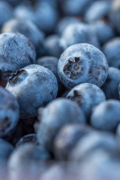 A close-up shot of delicious, healthy, organic blueberries - Fotó, kép