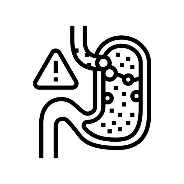 ilustracja wektora linii refluksu żołądkowego - Wektor, obraz