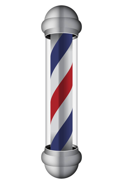 Vector illustration of barber shop sign on a plain backgrounds, traditional barber simbol - Vector, Image