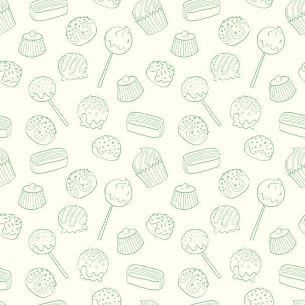 Cartoon candys pattern. - Vector, Image