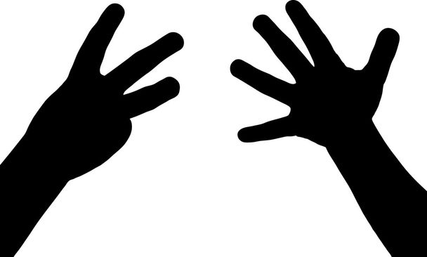 Black hands silhouette - Vecteur, image