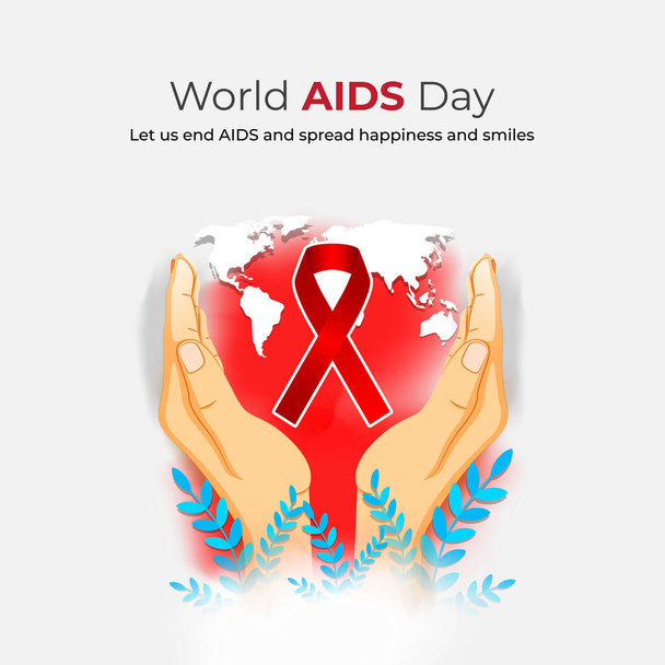 Ilustración vectorial para el día mundial del sida
. - Vector, imagen