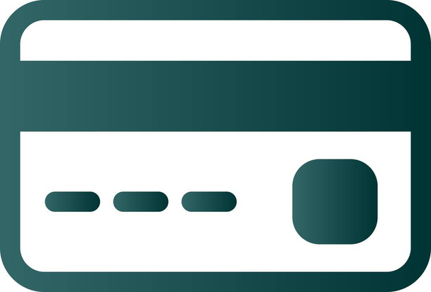 Scheda di debito Glyph Gradiente icona vettoriale Desig - Vettoriali, immagini