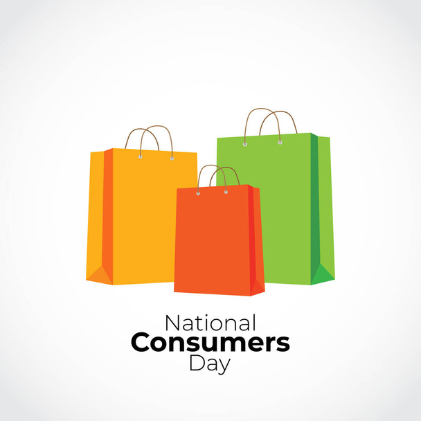 Journée nationale du consommateur illustration vectorielle - Vecteur, image