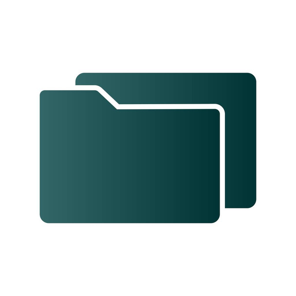 Folders Glyph Gradient Vector Icon Design - Vetor, Imagem