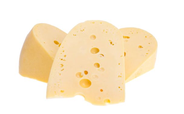 queso con agujeros aislados sobre fondo blanco
  - Foto, imagen