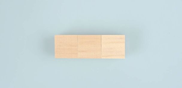 Pila de bloques de madera de madera natural.espacio vacío - Foto, Imagen