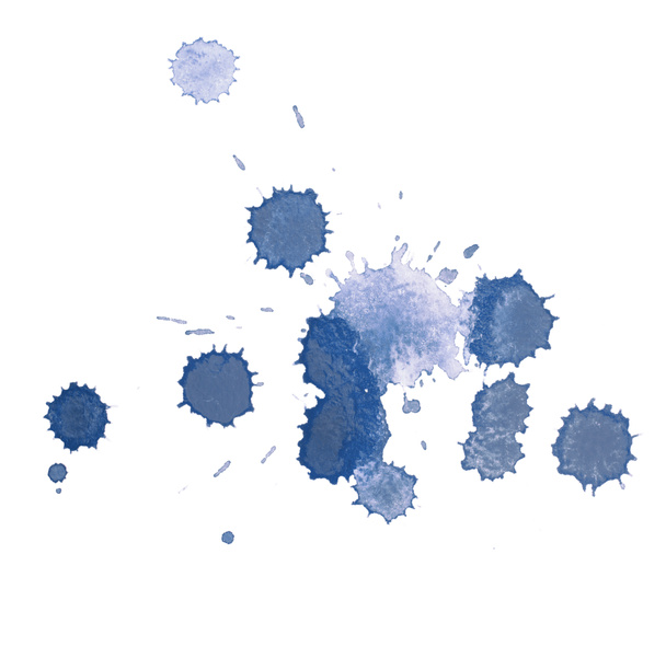 Абстрактный акварель акварель ручной работы синие капли брызги краски искусства на белом фоне
 - Фото, изображение