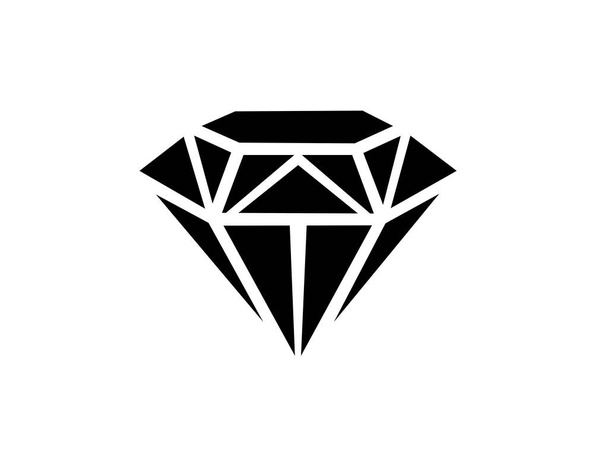 diamantes em estilo plano. Ícones de diamante preto abstrato. Sinal de contorno linear. ícone logotipo design diamantes. - Foto, Imagem