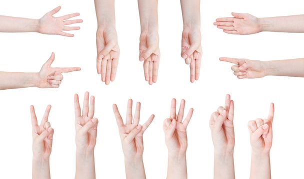 set of scoring hand gesture - Фото, изображение