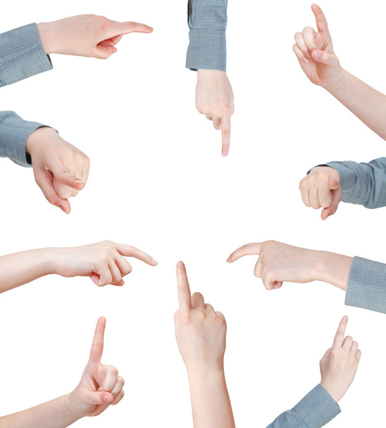 Satz weiblicher Zeigefinger - Handbewegung - Foto, Bild