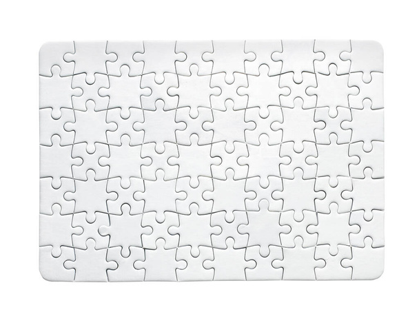 Puzzle egyszerű minta elszigetelt fehér - Fotó, kép