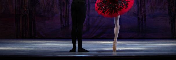 Don Kişot balesi. Dans eden balerinlerin yakın çekimi - Fotoğraf, Görsel