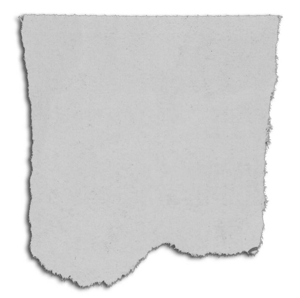 Ein Stück zerrissenes Papier auf Weiß - Foto, Bild