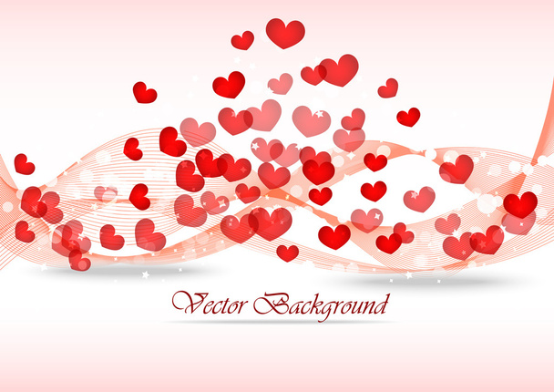 Background on Valentine day. Illustration with hearts - Vector, Image