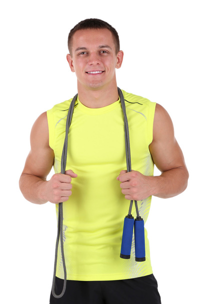 sportsman holding rope - Фото, зображення