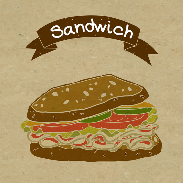sándwich - Vector, imagen